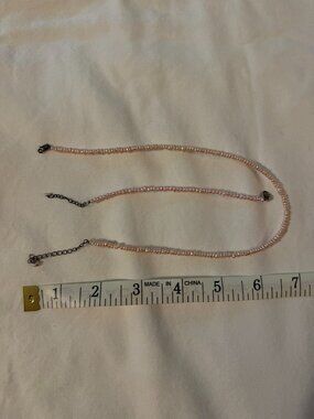 Pink Beaded Necklace & Bracelet Set